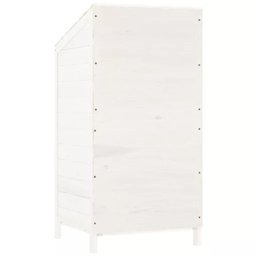 Fehér tömör fenyőfa kerti fészer 55 x 52 x 112 cm
