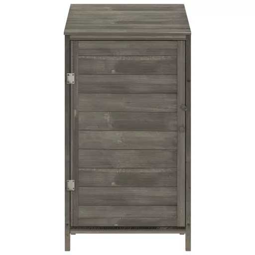 Antracitszürke tömör fenyőfa kerti fészer 55 x 52 x 112 cm