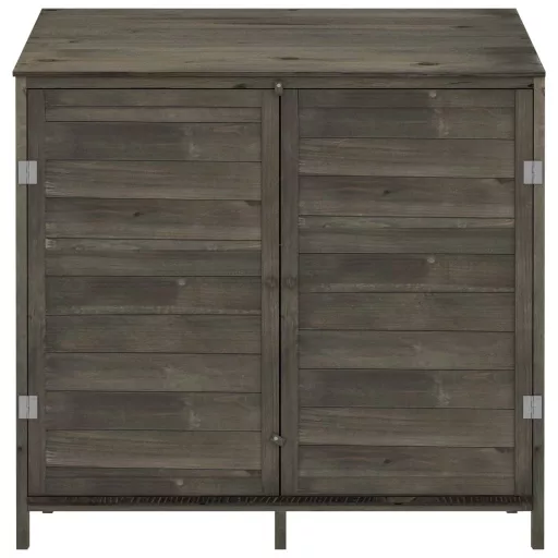 Antracitszürke tömör fenyőfa kerti fészer 102 x 52 x 112 cm