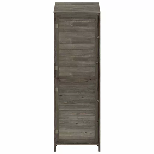Antracit tömör fenyőfa kerti fészer 55x52x174,5 cm