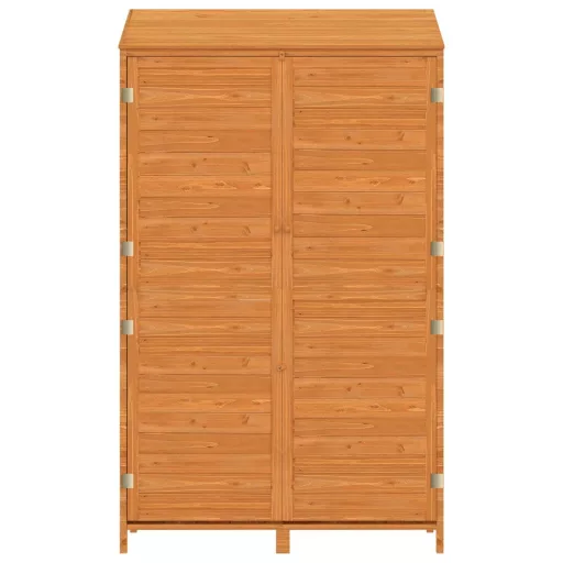 Barna tömör fenyőfa kerti fészer 102x52x174,5 cm