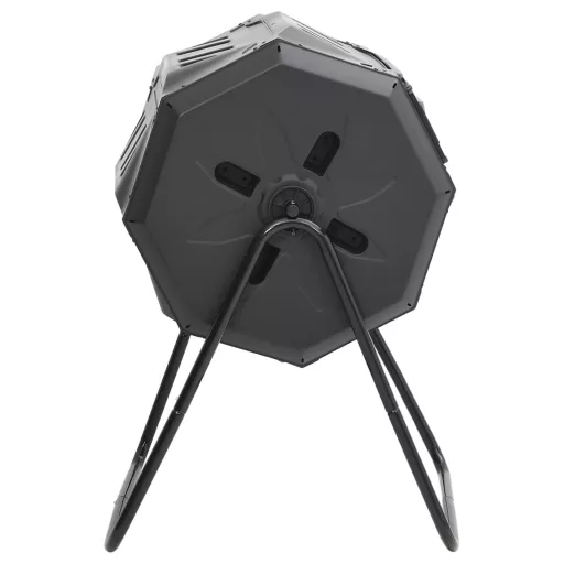 Fekete kerti komposztálóláda 73 x 64 x 95 cm 160 L