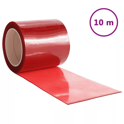 Piros PVC ajtófüggöny 200 mm x 1,6 mm 10 m