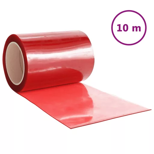 Piros PVC ajtófüggöny 300 mm x 2,6 mm 10 m