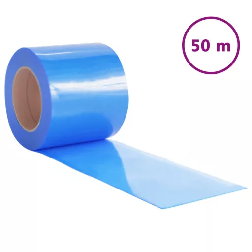 Kék PVC ajtófüggöny 200 mm x 1,6 mm 50 m