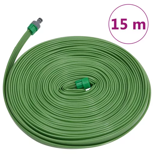 3 tömlős zöld PVC locsolócső 15 m