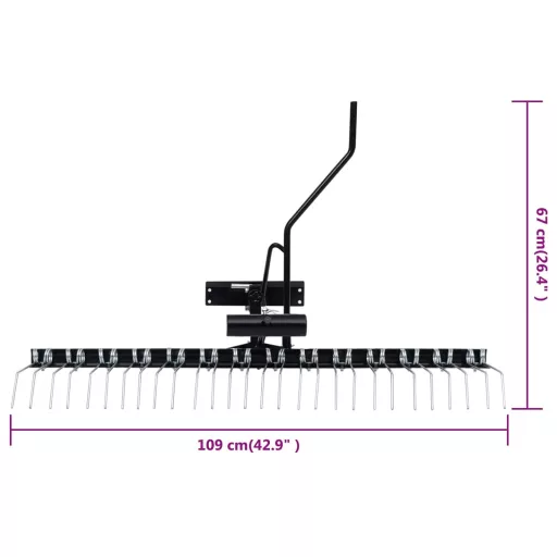 Gyepszellőztető fűnyíró traktorhoz 109 cm
