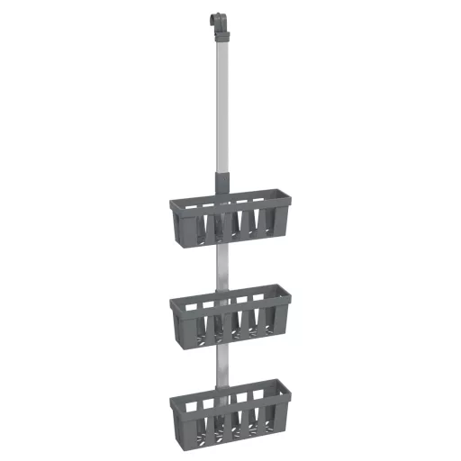 Alumínium zuhanyakasztó polc 30 x 15 x (67-105) cm