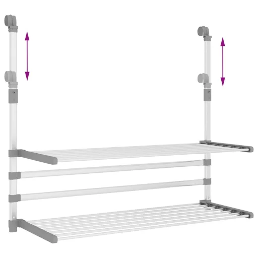 Alumínium erkély ruhaszárító 89 x 25 x (60-95) cm