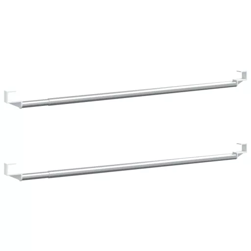 2 db fehér és ezüst alumínium függönytartó 40-60 cm