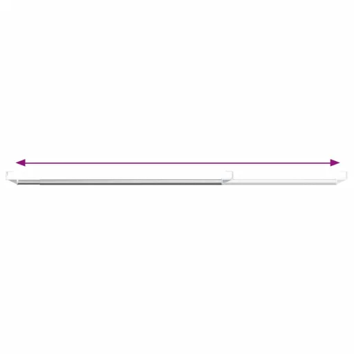 2 db fehér és ezüst alumínium függönytartó 40-60 cm
