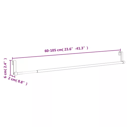 2 db fehér és ezüst alumínium függönytartó 60-105 cm