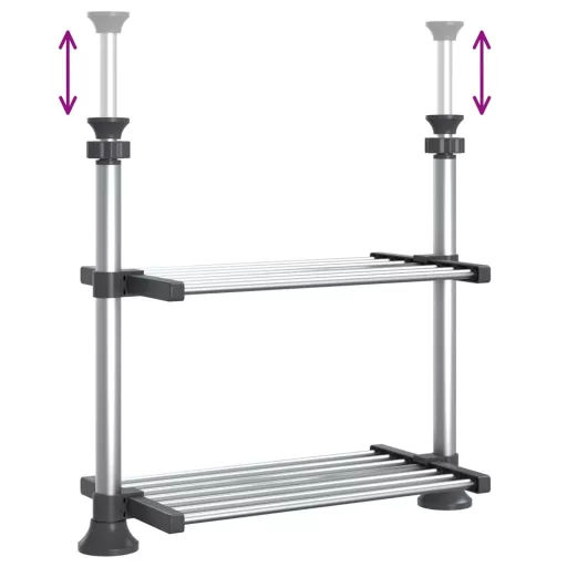 Alumínium konyhapolc 50 x 25 x (50-70) cm