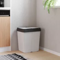 Fehér dupla szemeteskuka 2x25 L