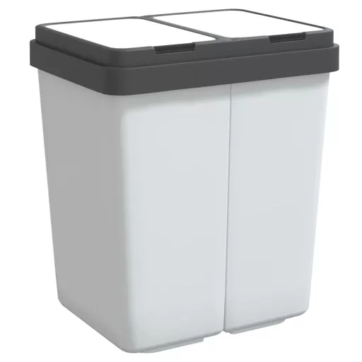 Fehér dupla szemeteskuka 2x25 L