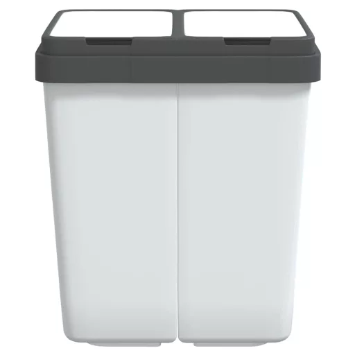 Fehér dupla szemeteskuka 2x25 L