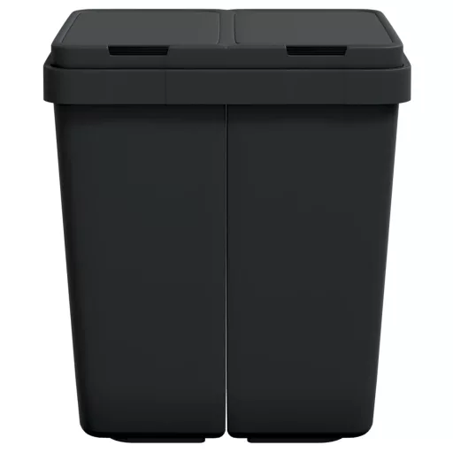 Antracitszürke dupla szemeteskuka 2x25 L