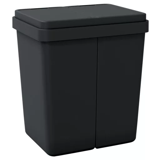 Antracitszürke dupla szemeteskuka 2x25 L