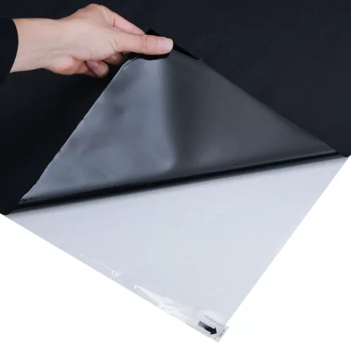 Matt fekete PVC statikus ablakfólia 90 x 2000 cm