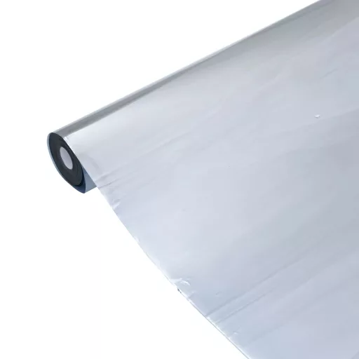 Ezüst PVC tükröző statikus napsugárzás elleni fólia 45 x2000 cm
