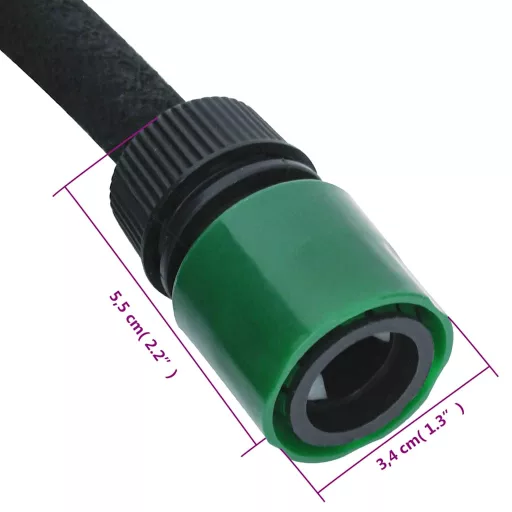 Fekete gumi kerti esőztető tömlő 0,6" 100 m