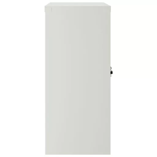 Szürke kétajtós acél irodai szekrény 90 cm