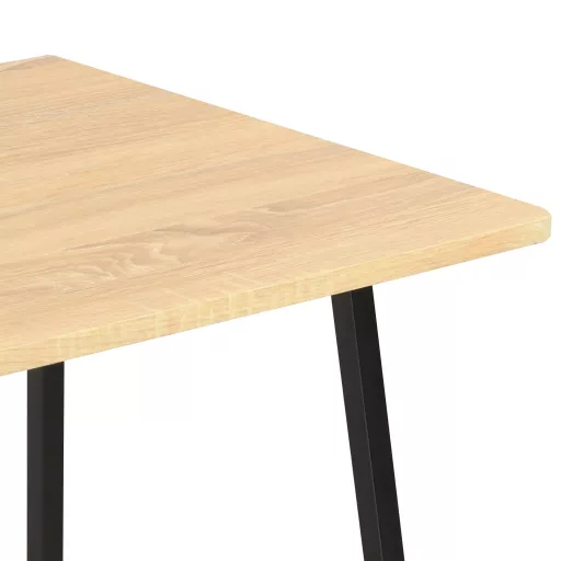 Fekete és tölgyszínű íróasztal polcrendszerrel 102x50x117 cm