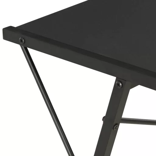 Fekete íróasztal polccal 116 x 50 x 93 cm