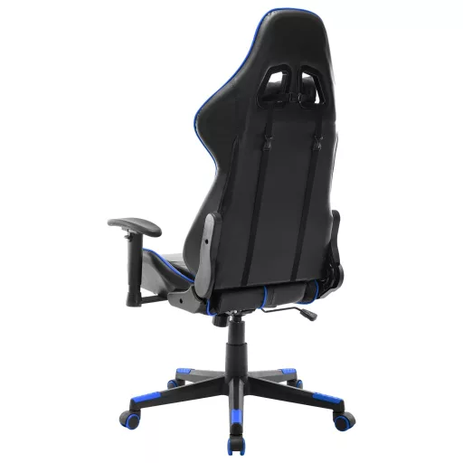 Fekete és kék műbőr gamer szék