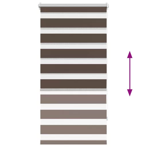 Zebra roló 60,9 x 120 cm, szövetszélesség 56,7 cm, kávébarna