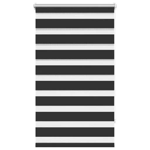 Fekete zebra roló 70,9 x 120 cm szövet szélesség 66,7 cm
