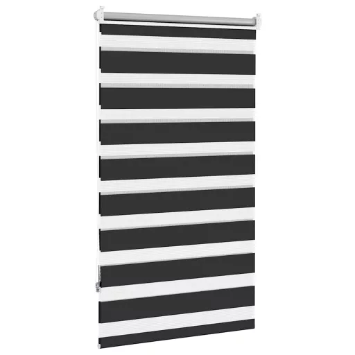 Fekete zebra roló 70,9 x 120 cm szövet szélesség 66,7 cm