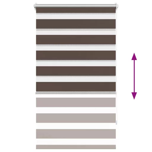 Zebra roló 70,9 x 120 cm, szövetszélesség 66,7 cm, kávébarna