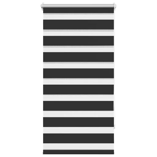 Fekete zebra roló 80,9 x 150 cm szövet szélesség 76,7 cm