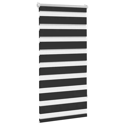 Fekete zebra roló 80,9 x 150 cm szövet szélesség 76,7 cm