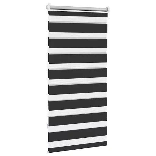 Fekete zebra roló 80,9 x 150 cm szövet szélesség 76,7 cm