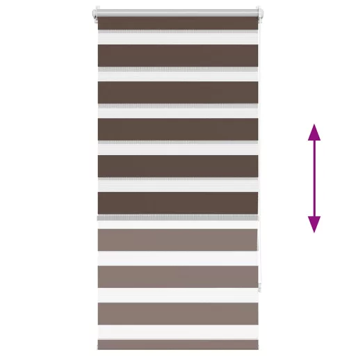 Zebra roló 80,9 x 150 cm, szövetszélesség 76,7 cm, kávébarna