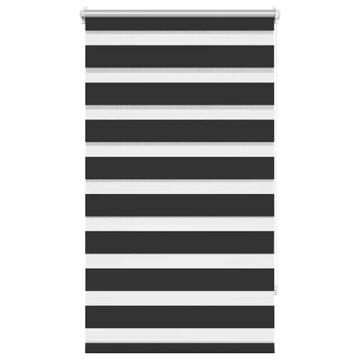 Fekete zebra roló 90,9 x 150 cm szövetszélesség 86,7 cm