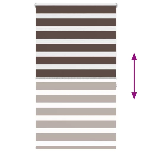 Zebra roló 100,9 x 175 cm, szövetszélesség 96,7 cm, kávébarna