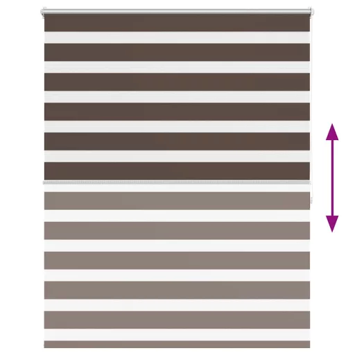 Zebra roló 120,9 x 175 cm, szövetszélesség 116,7 cm, kávébarna