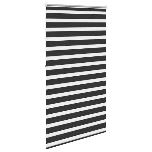 Fekete zebra roló 120,9 x 230 cm szövetszélesség 116,7 cm