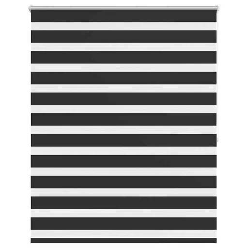 Fekete zebra roló 140,9 x 175 cm szövetszélesség 136,7 cm