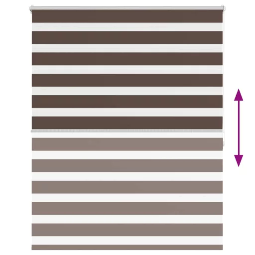 Zebra roló 140,9 x 175 cm, szövetszélesség 136,7 cm, kávébarna