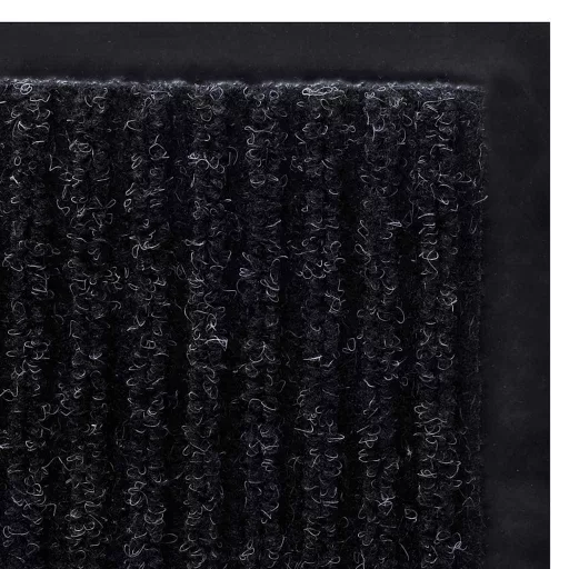 Fekete PVC lábtörlő 90 x 120 cm