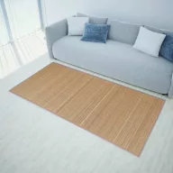 Négyszögletes barna bambusz szőnyeg 80 x 200 cm