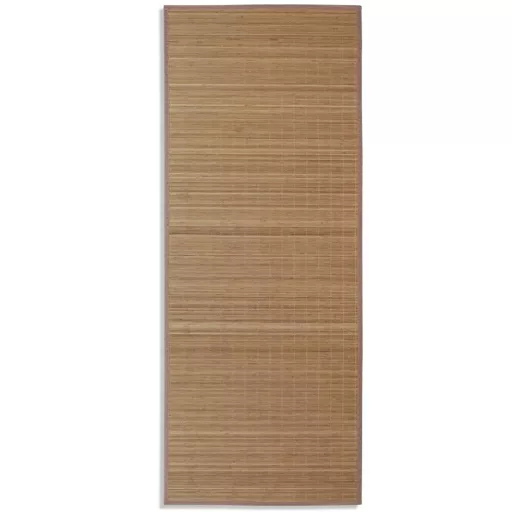 Négyszögletes barna bambusz szőnyeg 80 x 200 cm