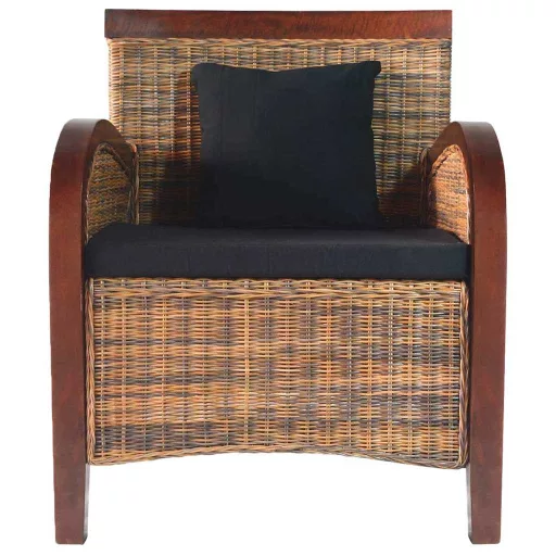 Kézzel font rattan karosszék