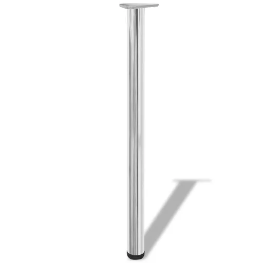 4 db állítható magasságú króm asztalláb 870 mm