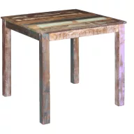 Tömör újrahasznosított fa étkezőasztal 80 x 82 x 76 cm