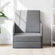 Világosszürke szövet kihúzható fekvőfotel
